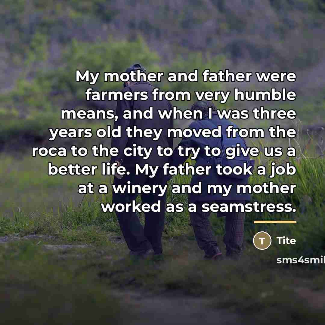 “My mother and father were farmers from very humble means,…” quote by Tite