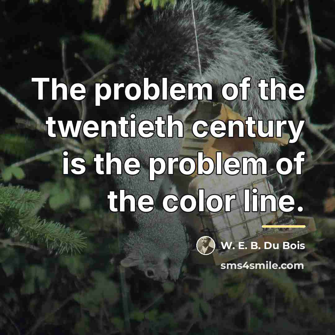 “The problem of the twentieth century is the problem of…” quote by W. E. B. Du Bois