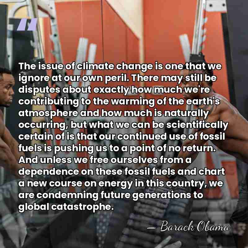 The issue of climate change is one that we ignore at our&hellip; - Barack Obama