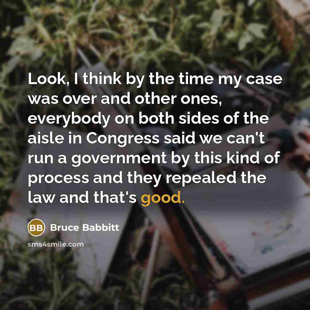 “Look, I think by the time my case was over…” quote by Bruce Babbitt