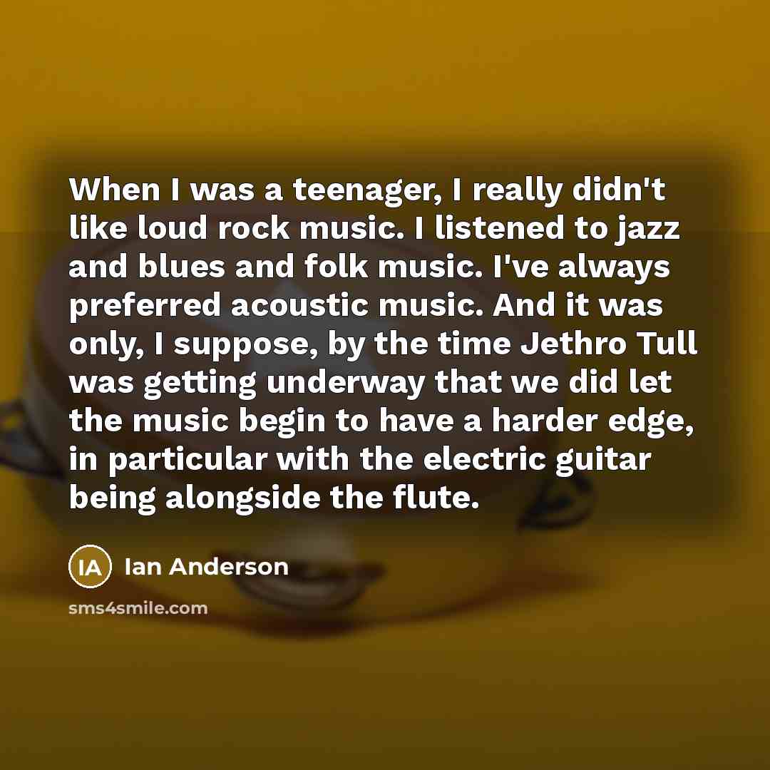 “When I was a teenager, I really didn't like loud…” quote by Ian Anderson