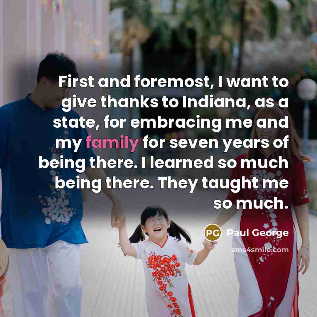“First and foremost, I want to give thanks to Indiana,…” quote by Paul George