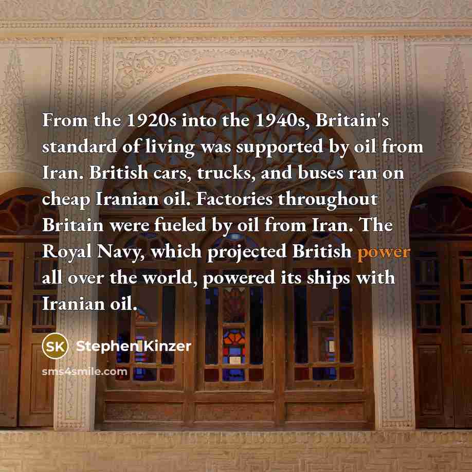 “From the 1920s into the 1940s, Britain's standard of living…” quote by Stephen Kinzer
