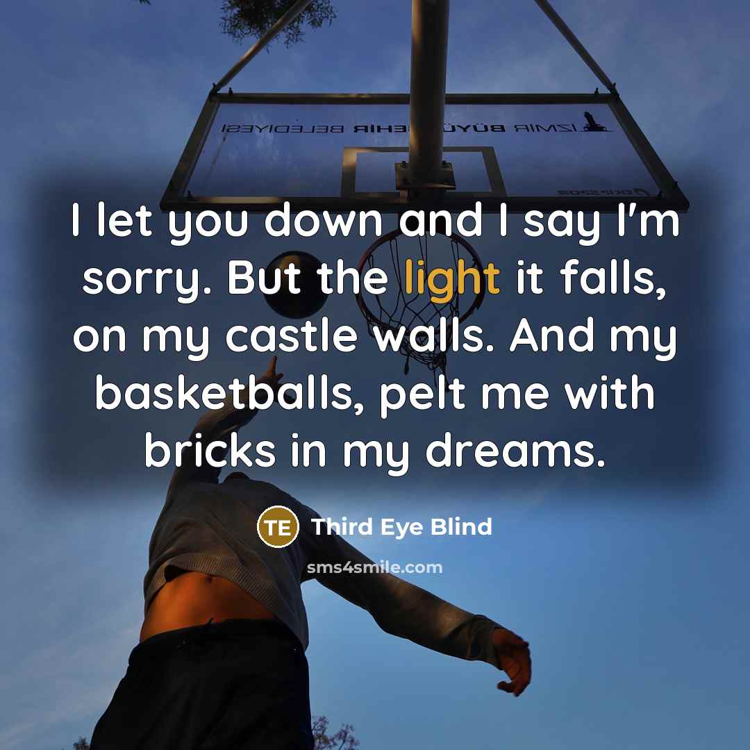 “I let you down and I say I'm sorry. But…” quote by Third Eye Blind