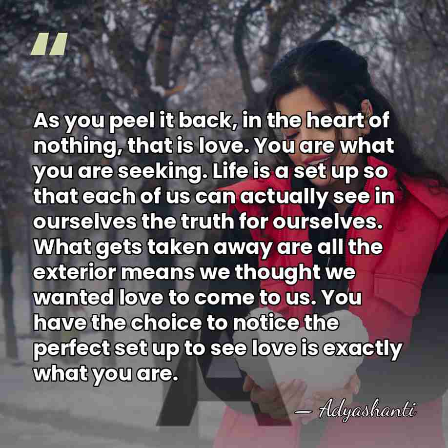 As you peel it back, in the heart of nothing, that is&hellip; - Adyashanti