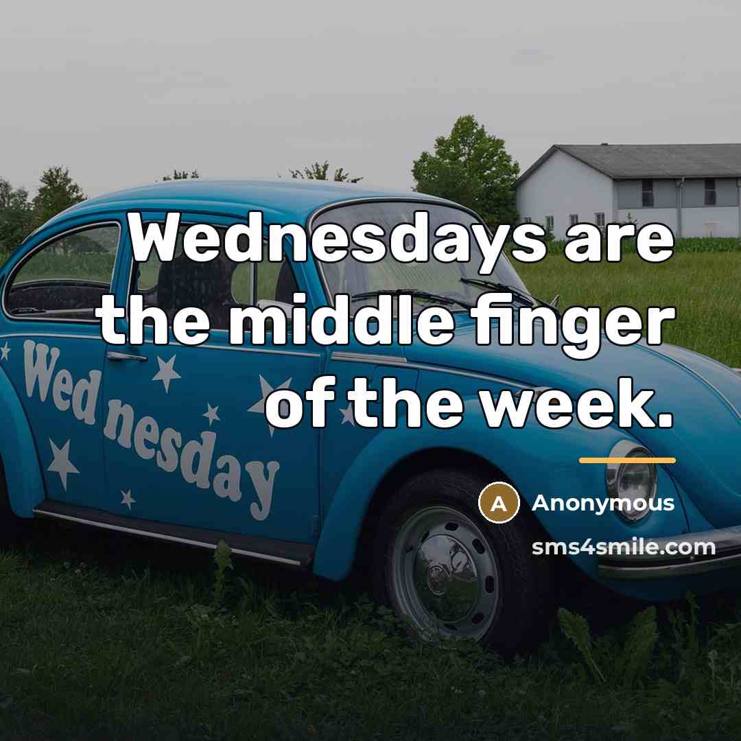 “Wednesdays are the middle finger of the week.…” quote by Anonymous