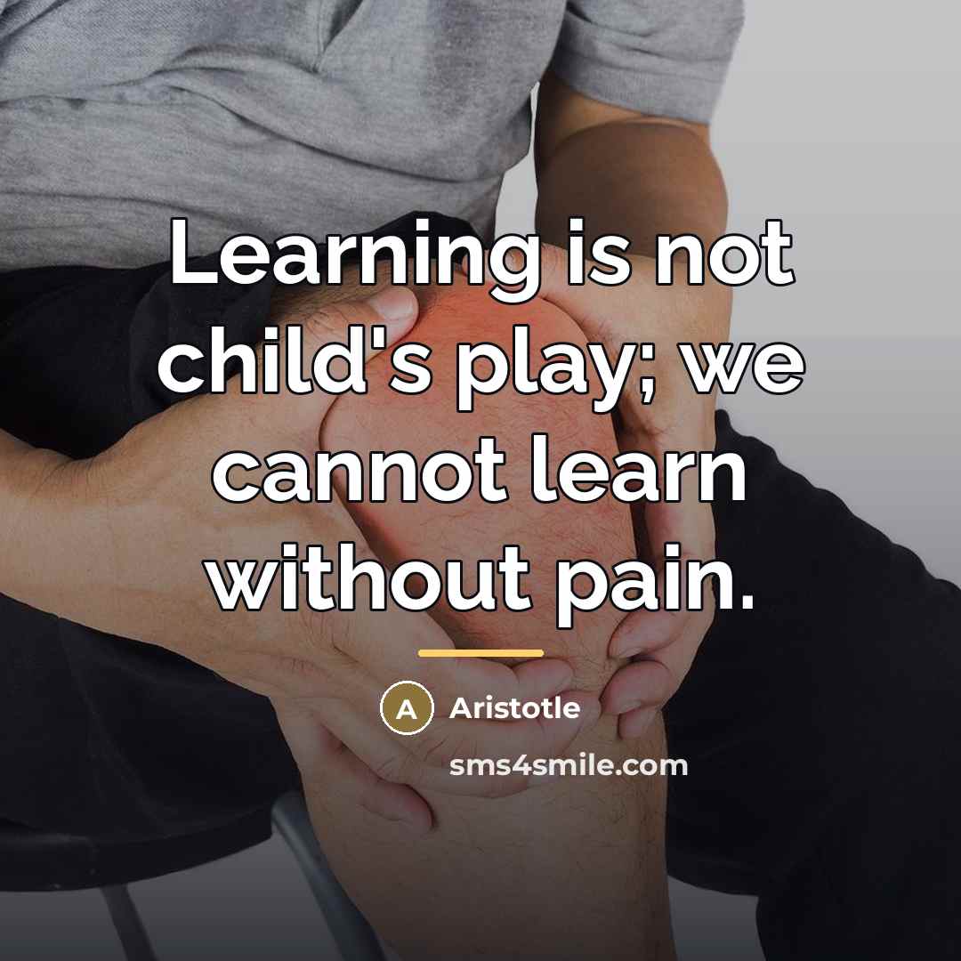 “Learning is not child's play; we cannot learn without pain.…” quote by Aristotle