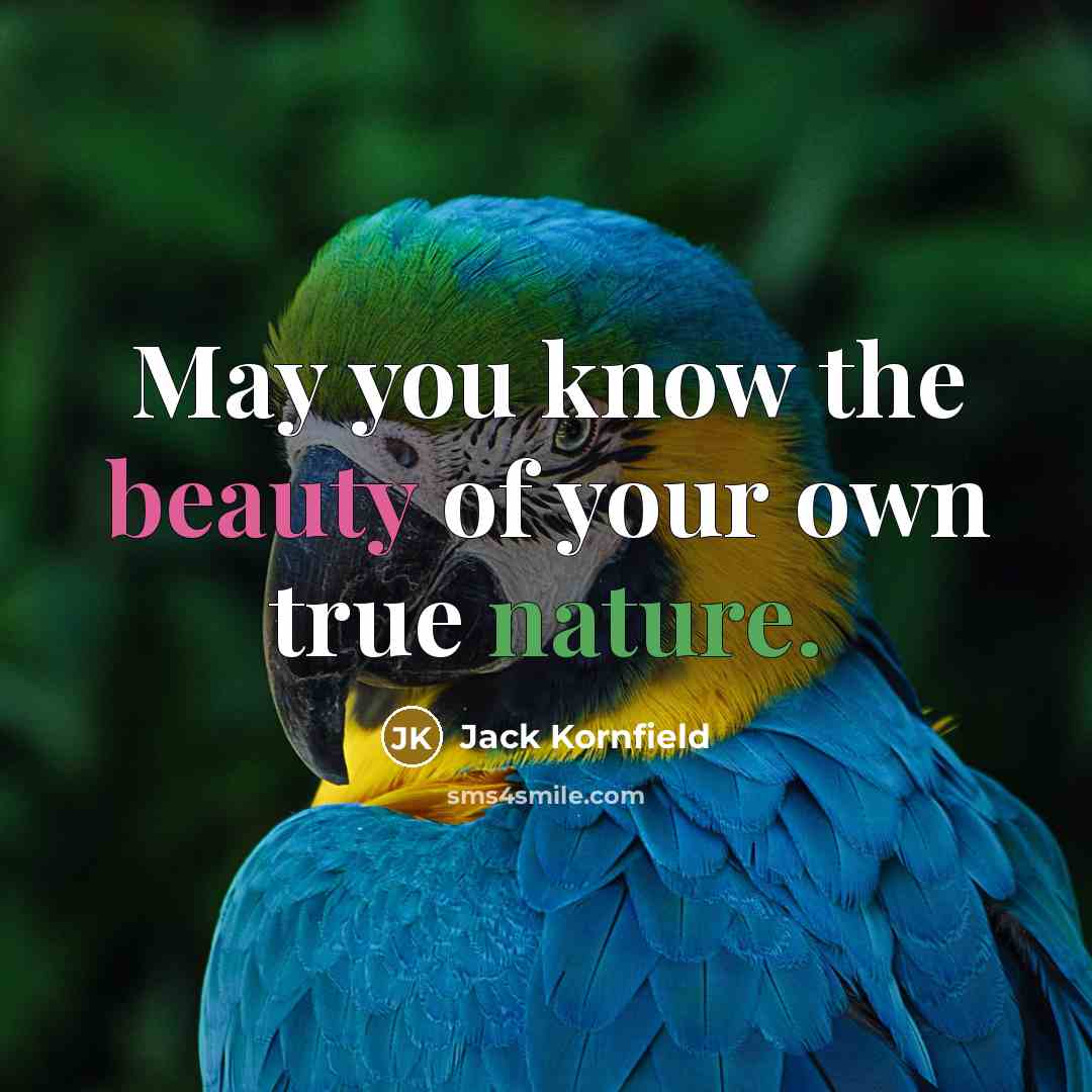 “May you know the beauty of your own true nature.…” quote by Jack Kornfield