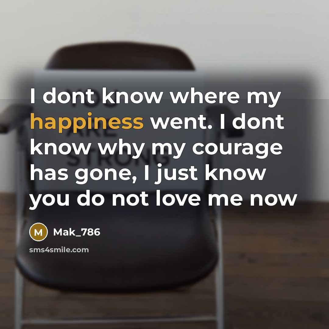 “I dont know where my happiness went. I dont know…” quote by Mak_786