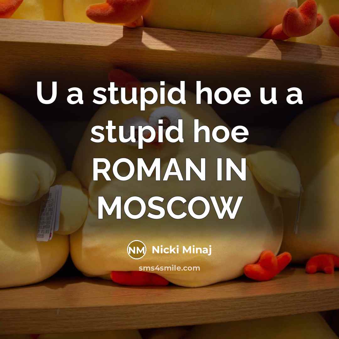 “U a stupid hoe u a stupid hoe ROMAN IN MOSCOW” quote by Nicki Minaj