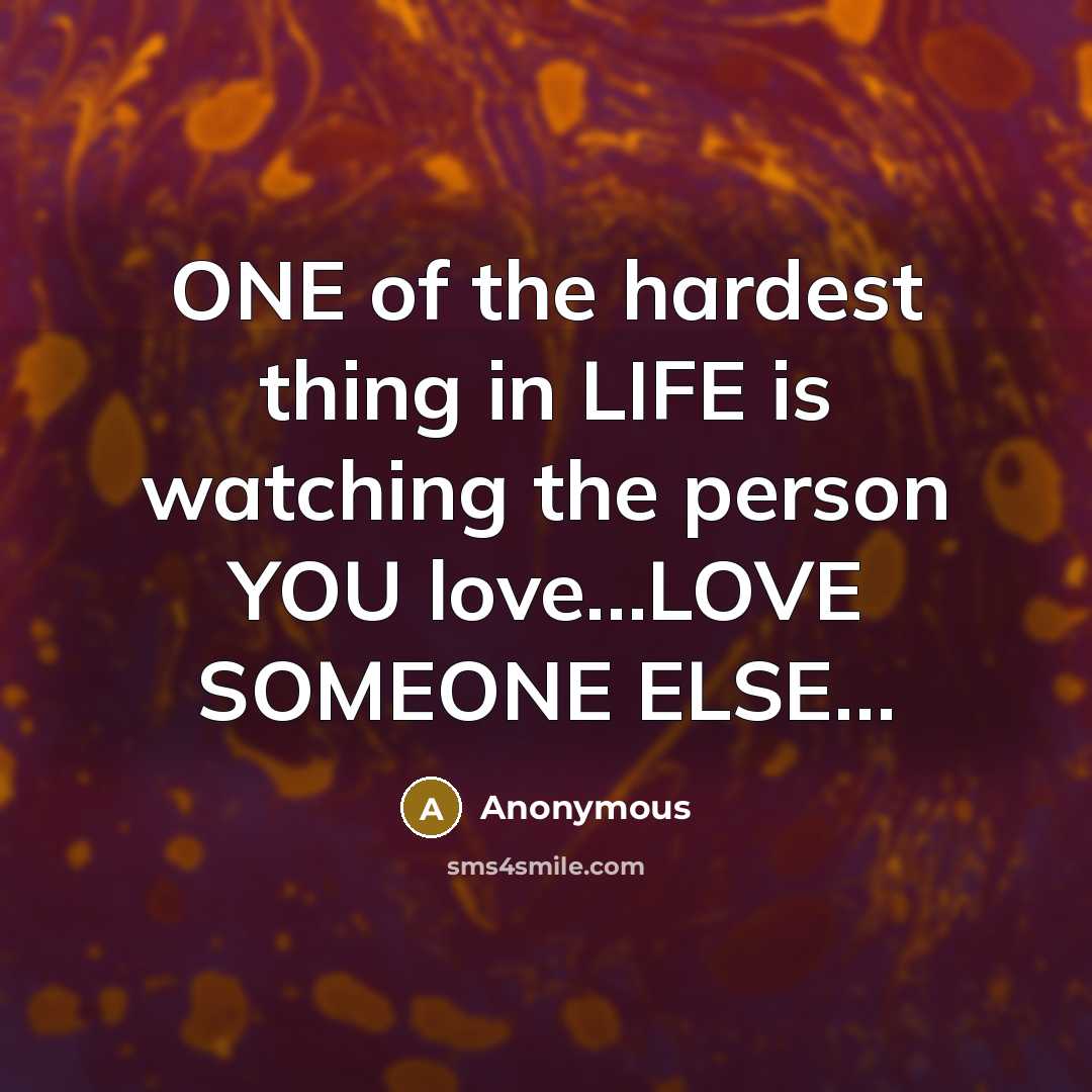 “ONE of the hardest thing in LIFE is watching the…” quote by Anonymous