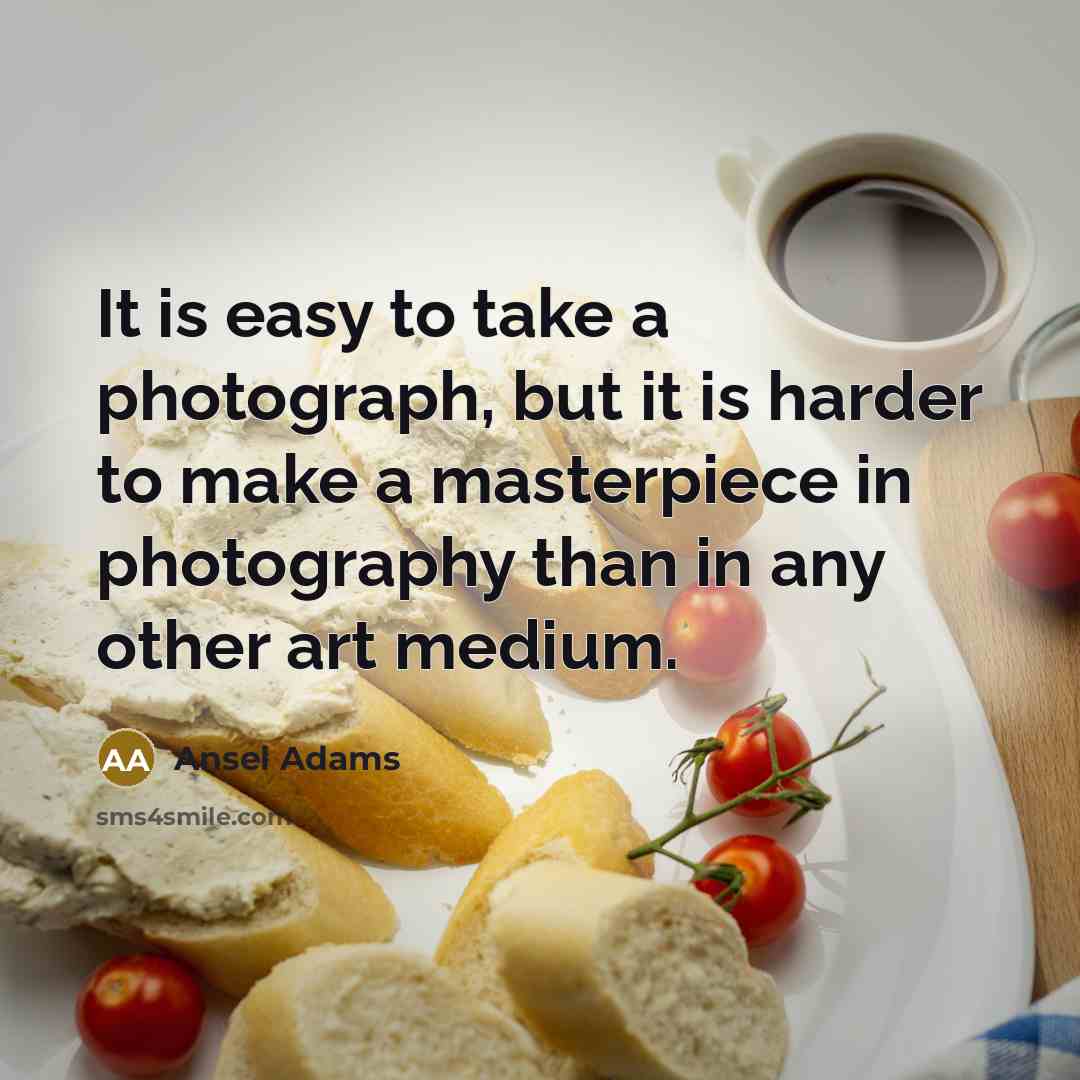 “It is easy to take a photograph, but it is…” quote by Ansel Adams