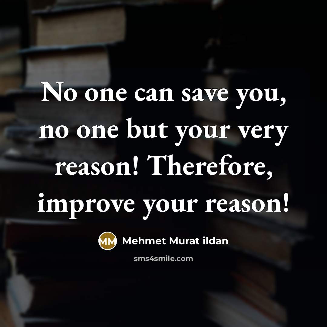 “No one can save you, no one but your very…” quote by Mehmet Murat Ildan