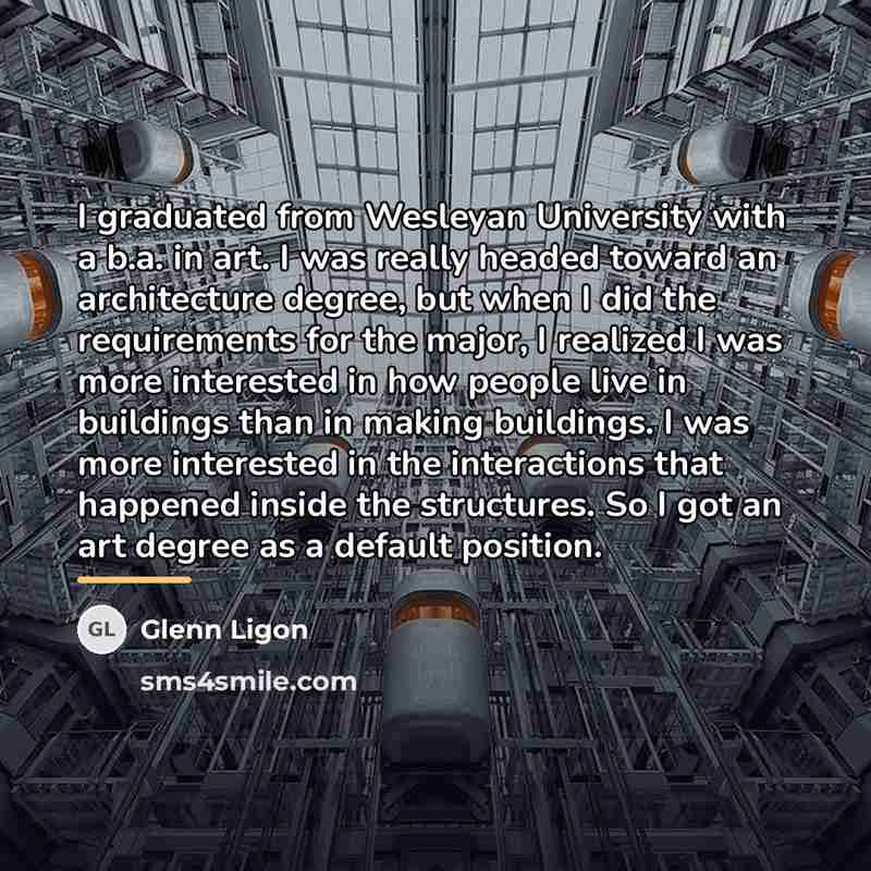 “I graduated from Wesleyan University with a b.a. in art.…” quote by Glenn Ligon