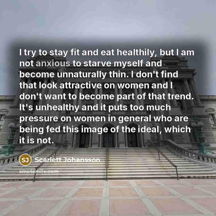“I try to stay fit and eat healthily, but I…” quote by Scarlett Johansson