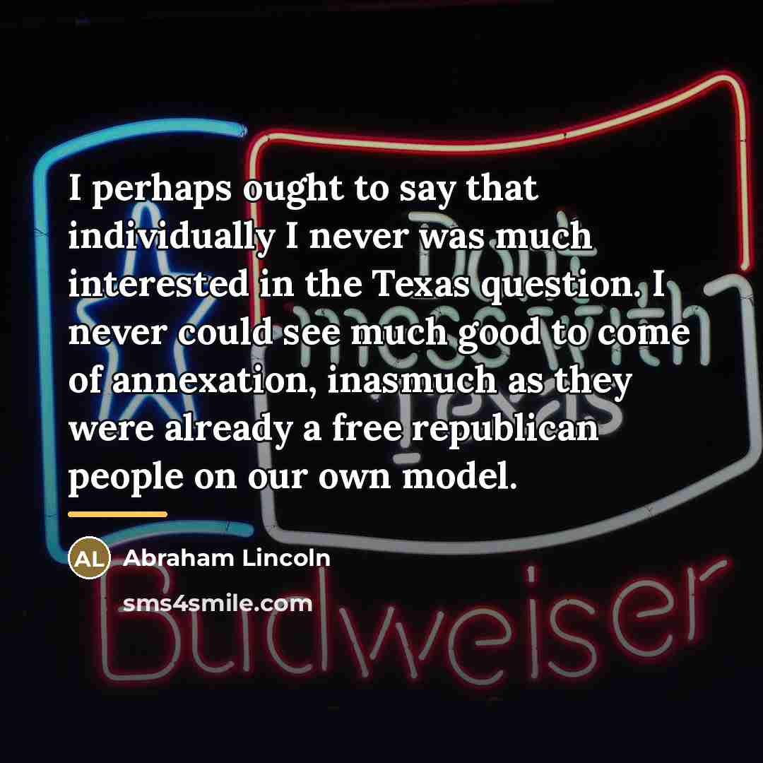 “I perhaps ought to say that individually I never was…” quote by Abraham Lincoln