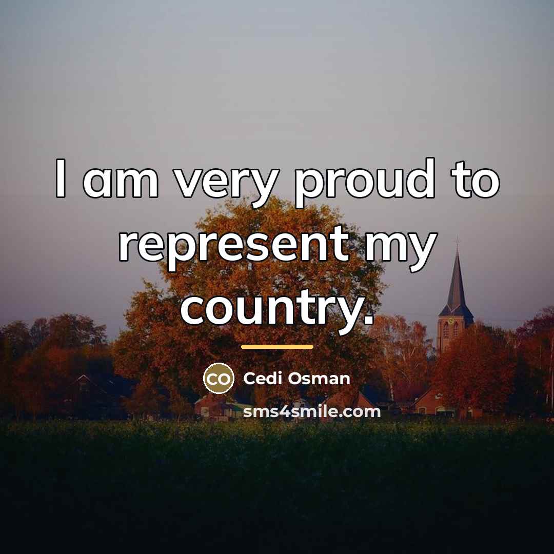 “I am very proud to represent my country.…” quote by Cedi Osman