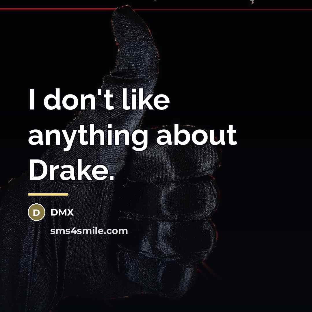“I don't like anything about Drake.…” quote by DMX