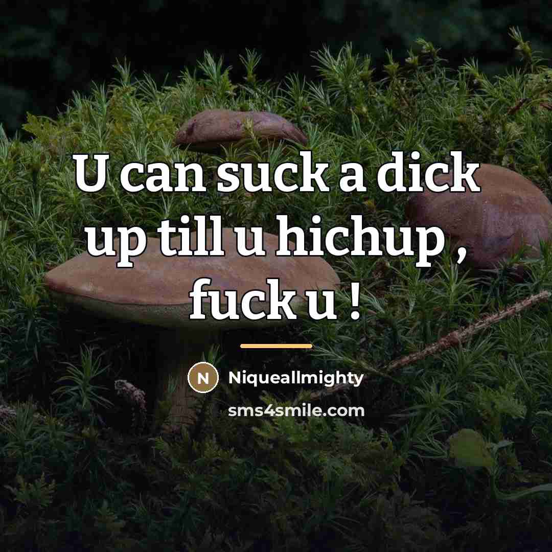 “U can suck a dick up till u hichup ,…” quote by Niqueallmighty