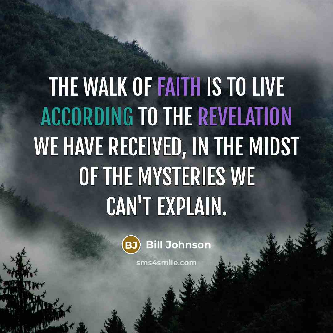 “The walk of Faith is to live according to the…” quote by Bill Johnson