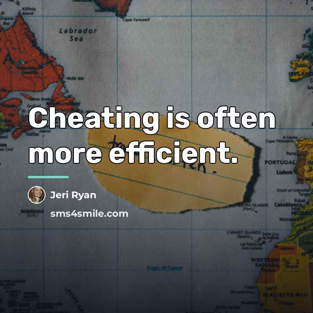 “Cheating is often more efficient.…” quote by Jeri Ryan