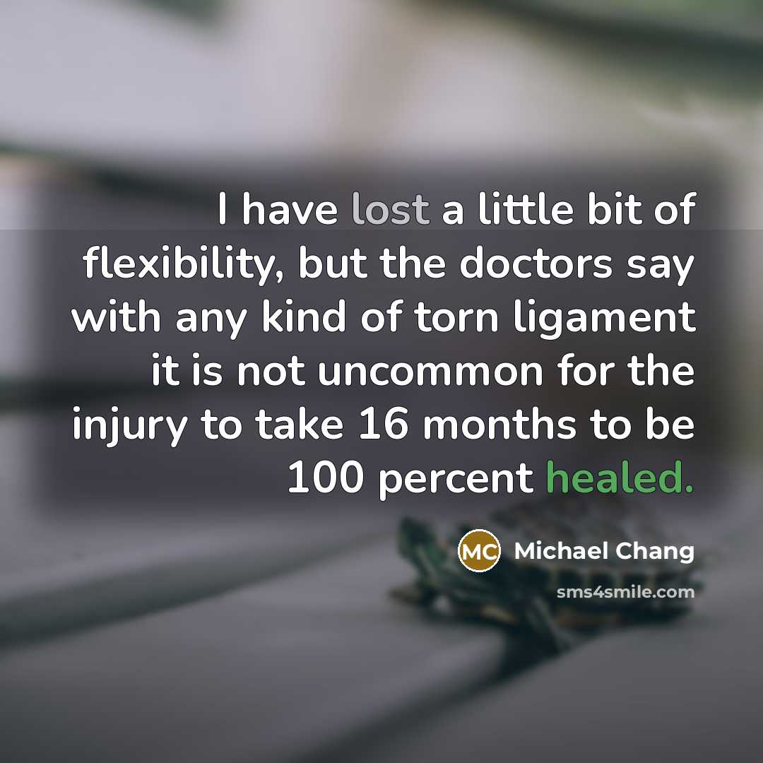 “I have lost a little bit of flexibility, but the…” quote by Michael Chang