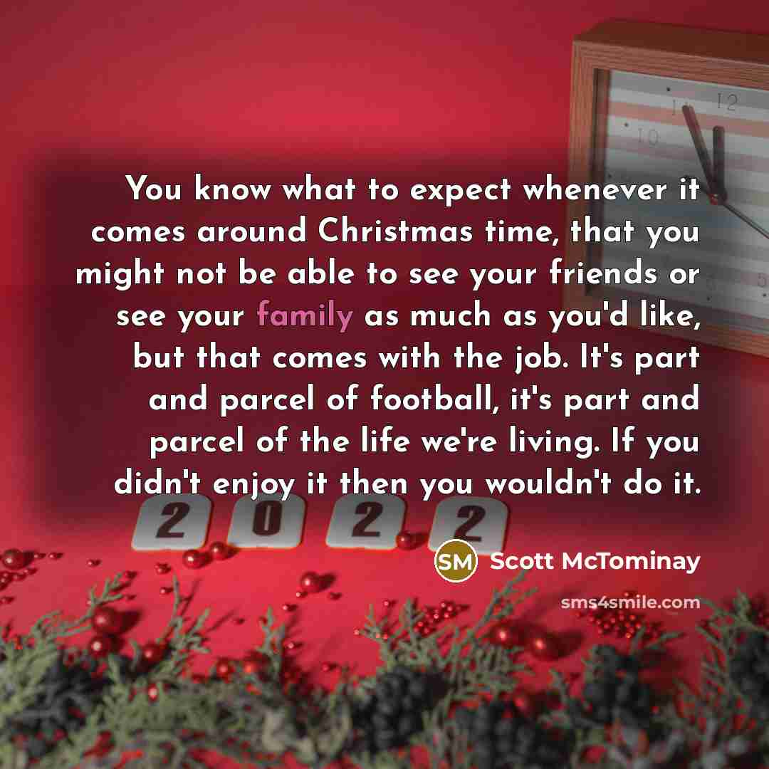 “You know what to expect whenever it comes around Christmas…” quote by Scott McTominay