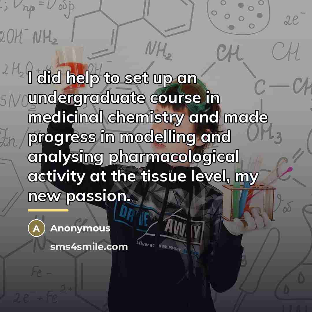 “I did help to set up an undergraduate course in…” quote by Anonymous
