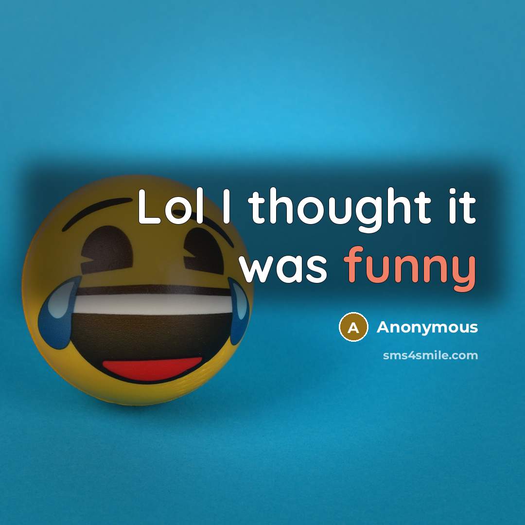 “Lol I thought it was funny…” quote by Anonymous
