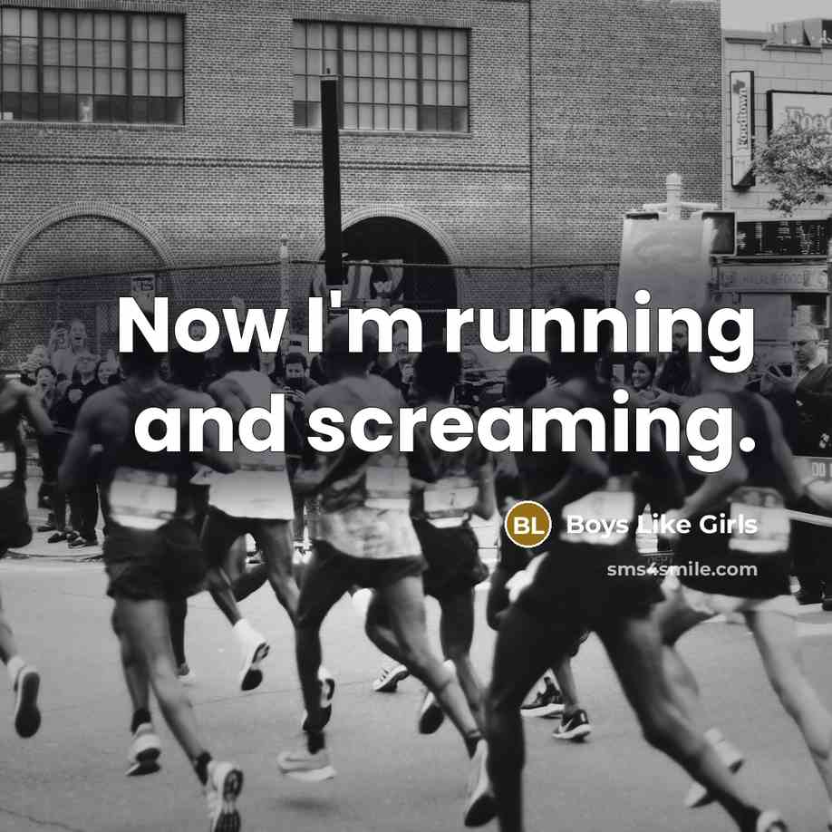 “Now I'm running and screaming.…” quote by Boys Like Girls