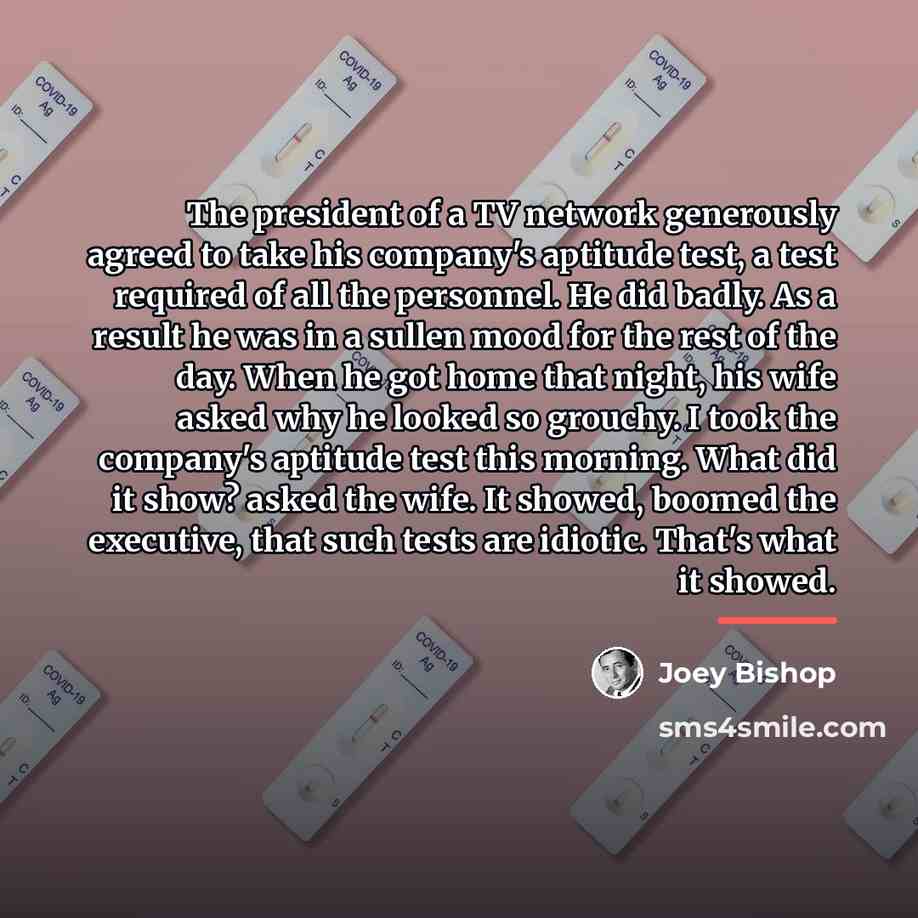 “The president of a TV network generously agreed to take…” quote by Joey Bishop