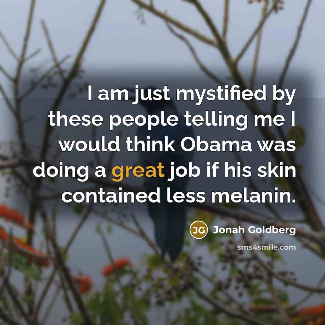 “I am just mystified by these people telling me I…” quote by Jonah Goldberg