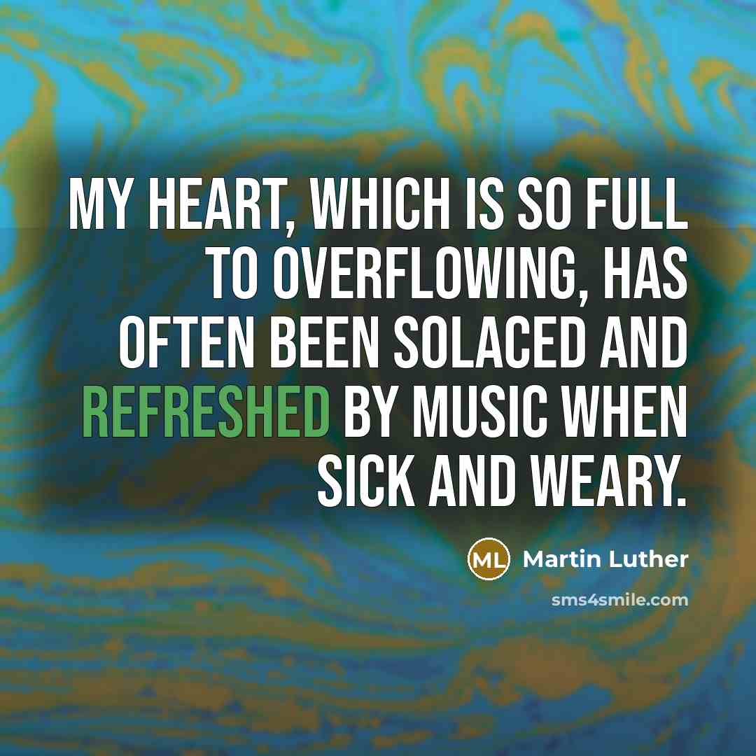 “My heart, which is so full to overflowing, has often…” quote by Martin Luther