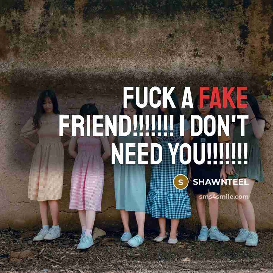 “FUCK A FAKE FRIEND!!!!!!! I DON'T NEED YOU!!!!!!!…” quote by SHAWNTEEL