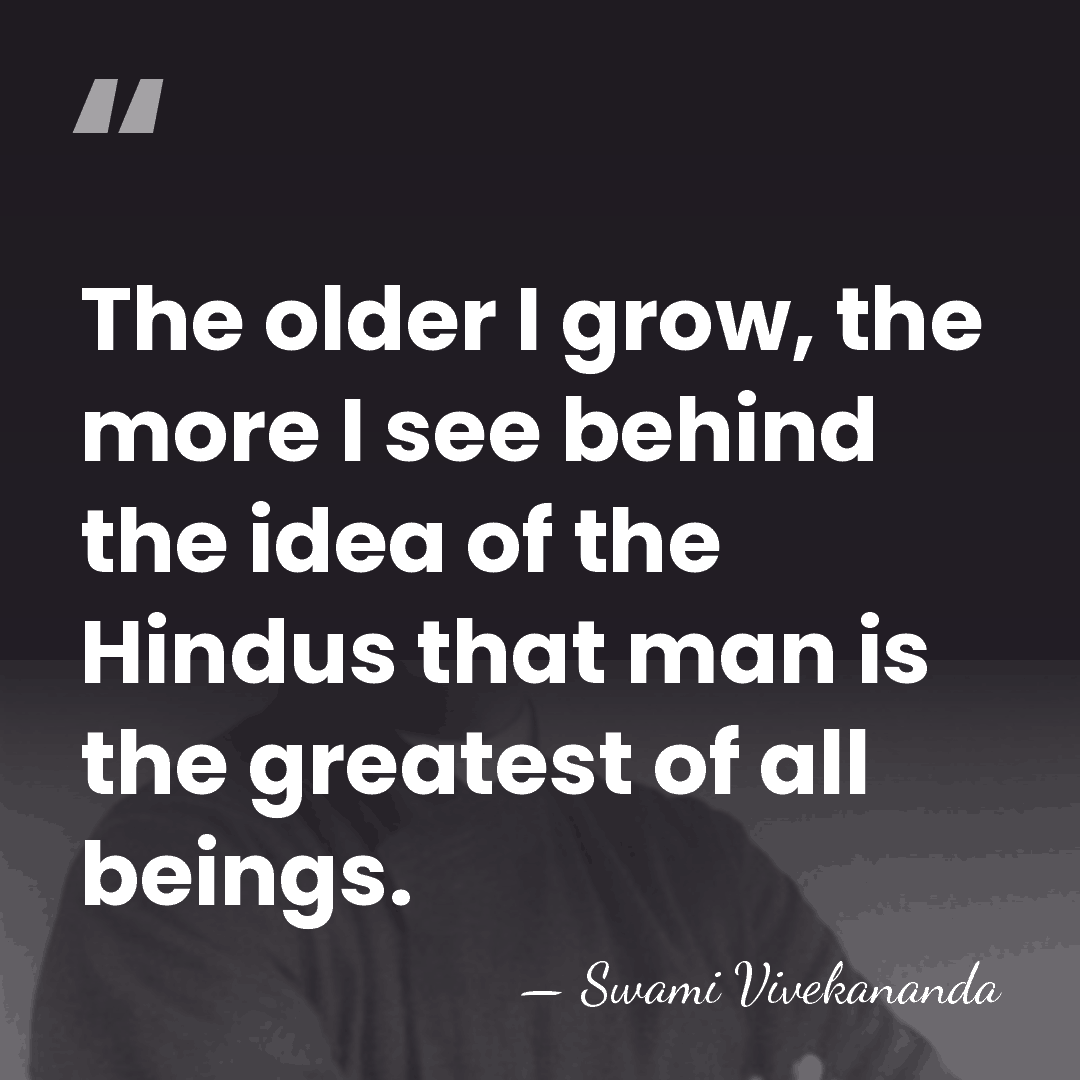 The older I grow, the more I see behind the idea of&hellip; - Swami Vivekananda