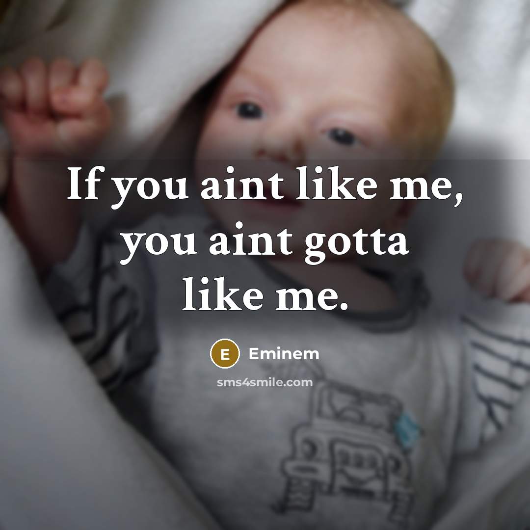 “If you aint like me, you aint gotta like me.…” quote by Eminem