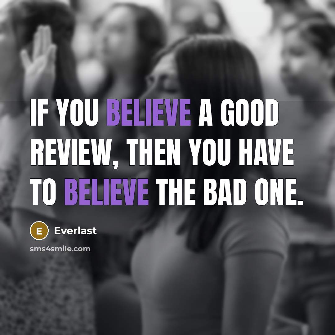 “If you believe a good review, then you have to…” quote by Everlast