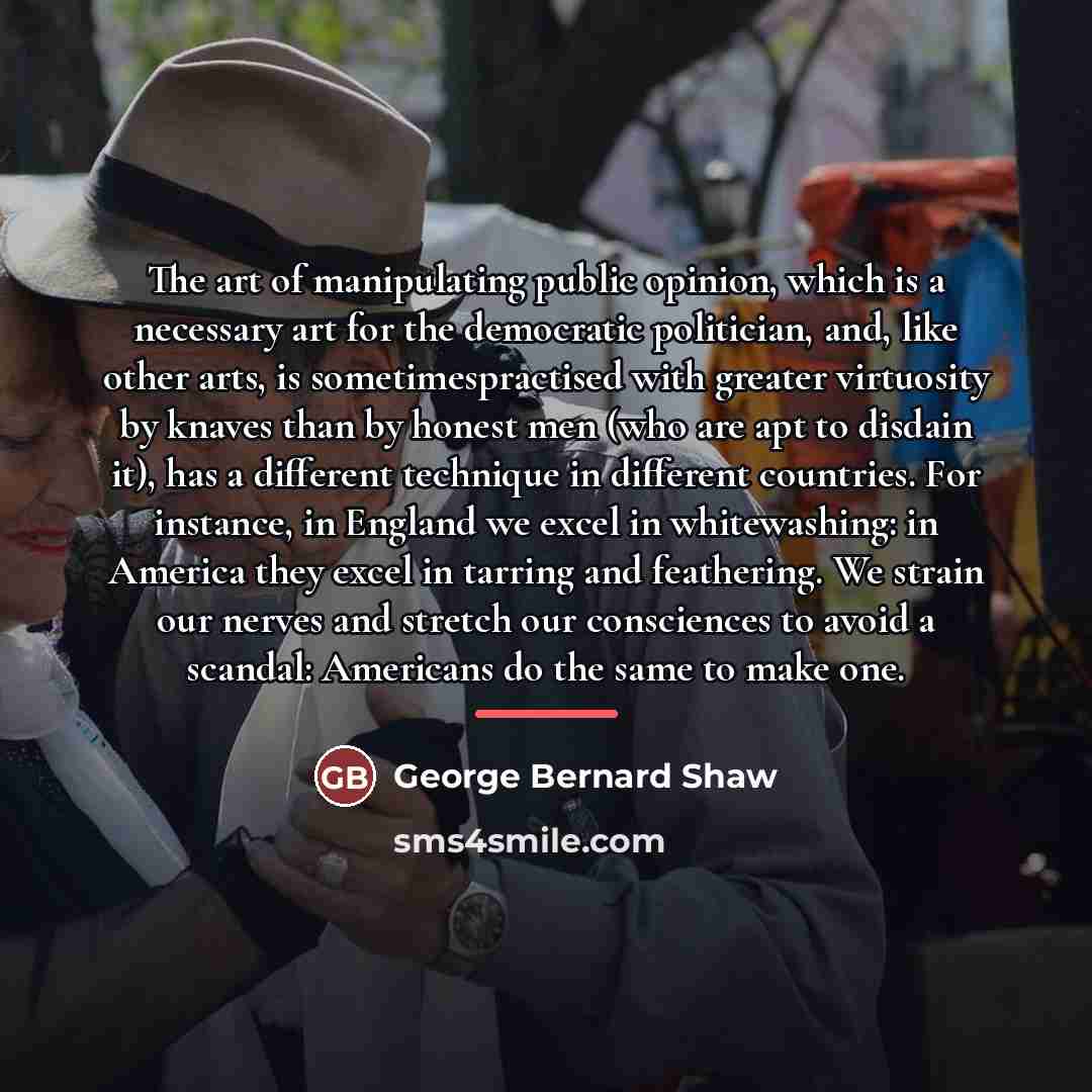 “The art of manipulating public opinion, which is a necessary…” quote by George Bernard Shaw