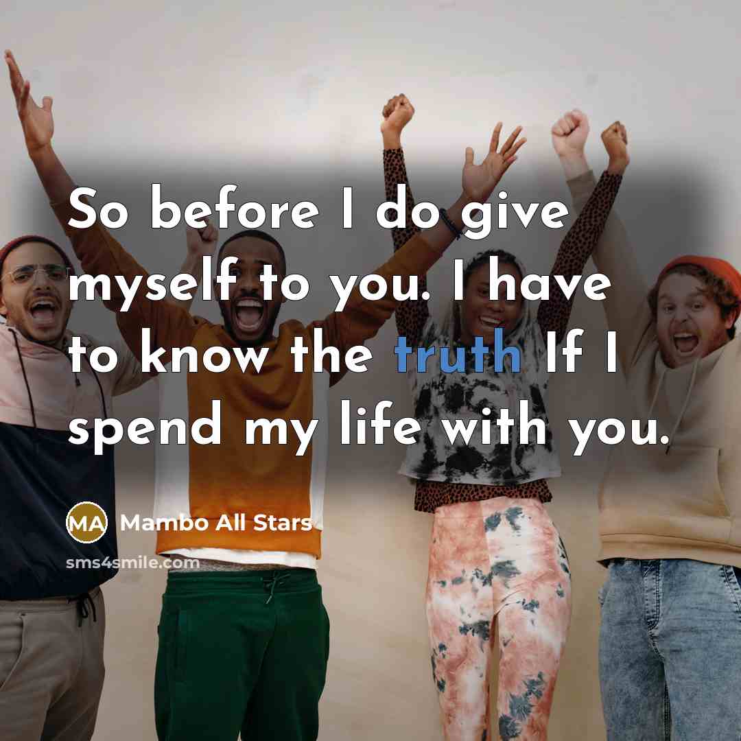 “So before I do give myself to you. I have…” quote by Mambo All Stars
