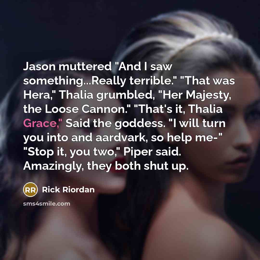 “Jason muttered "And I saw something...Really terrible." "That was Hera,"…” quote by Rick Riordan