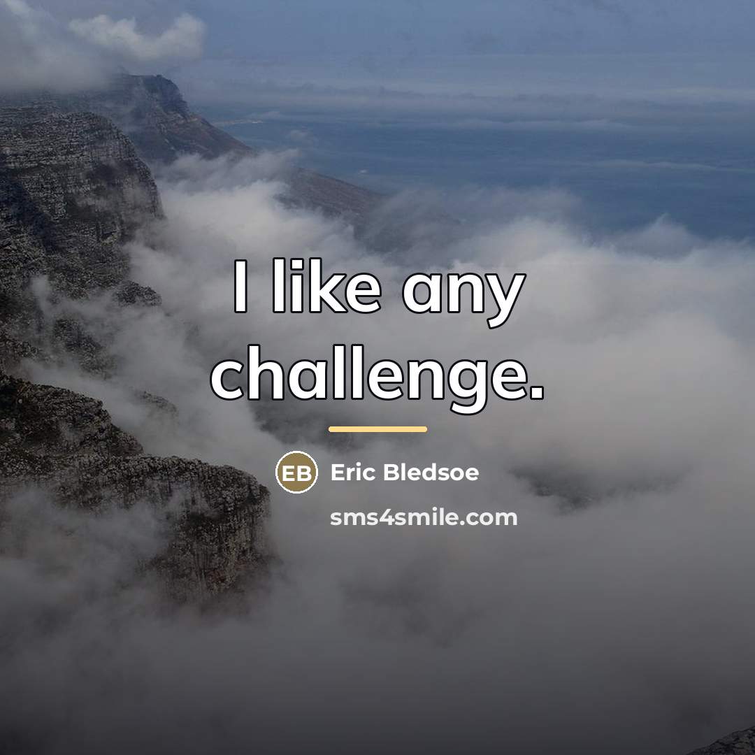 “I like any challenge.…” quote by Eric Bledsoe