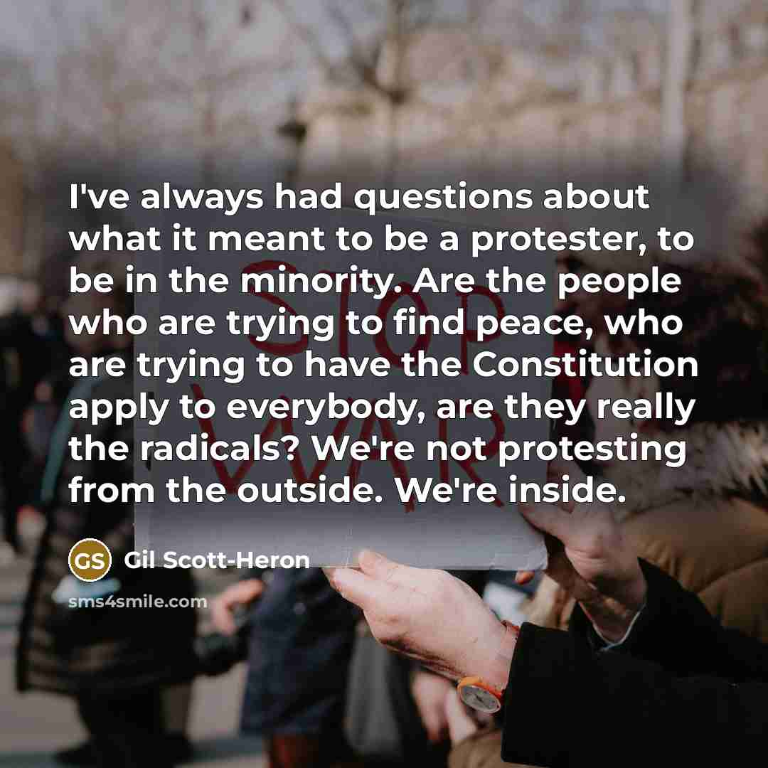 “I've always had questions about what it meant to be…” quote by Gil Scott-Heron
