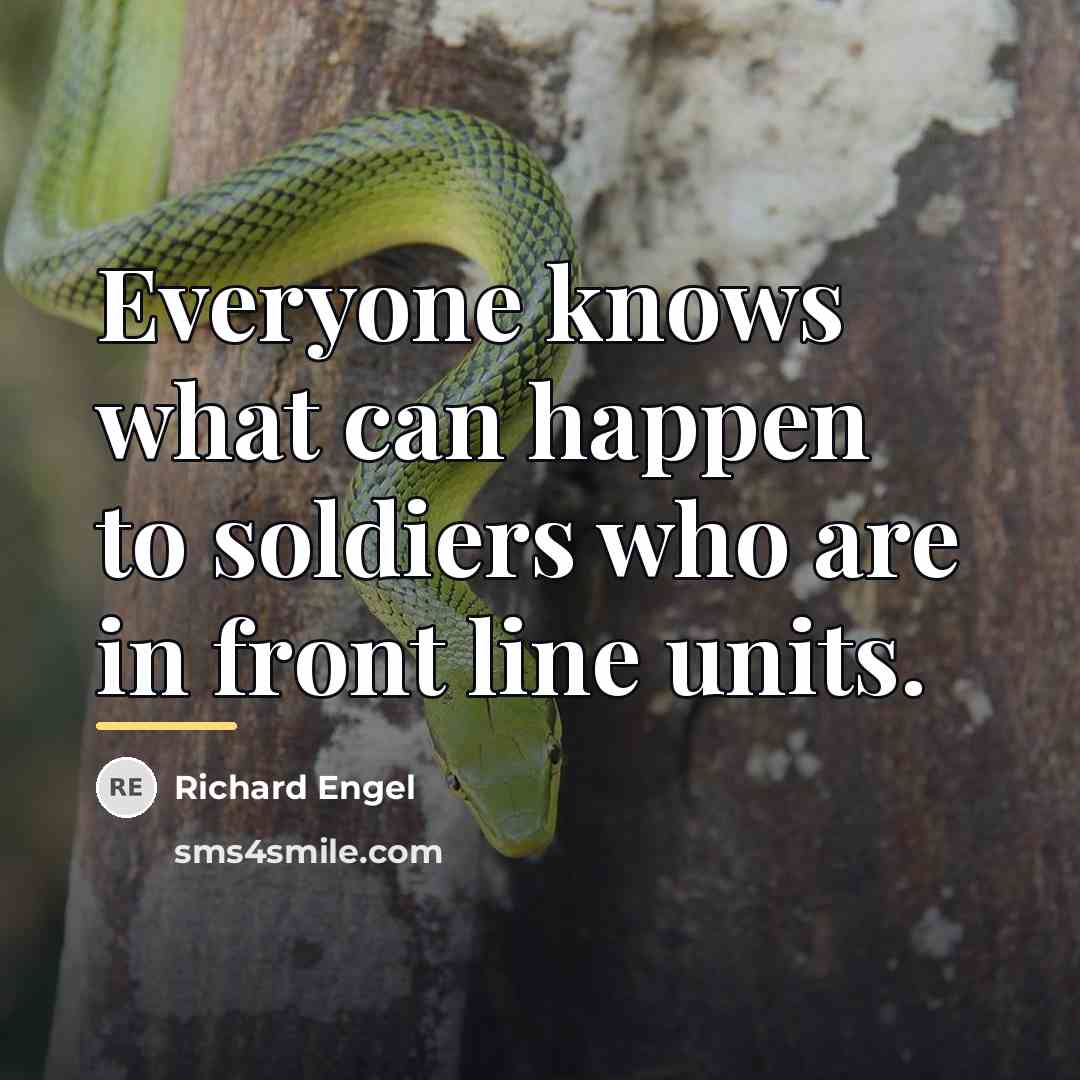 “Everyone knows what can happen to soldiers who are in…” quote by Richard Engel