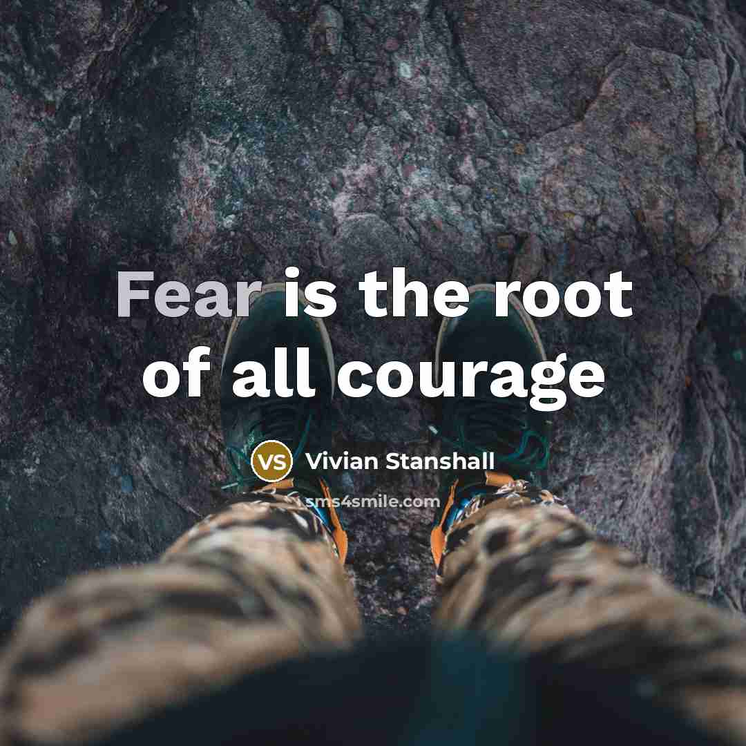 “Fear is the root of all courage…” quote by Vivian Stanshall