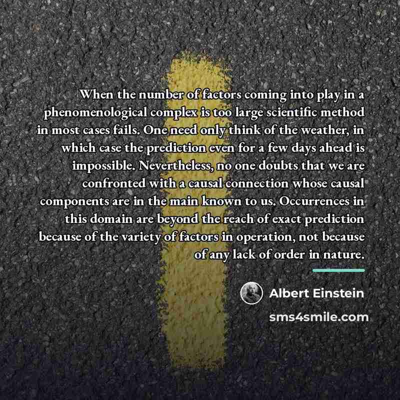 “When the number of factors coming into play in a…” quote by Albert Einstein
