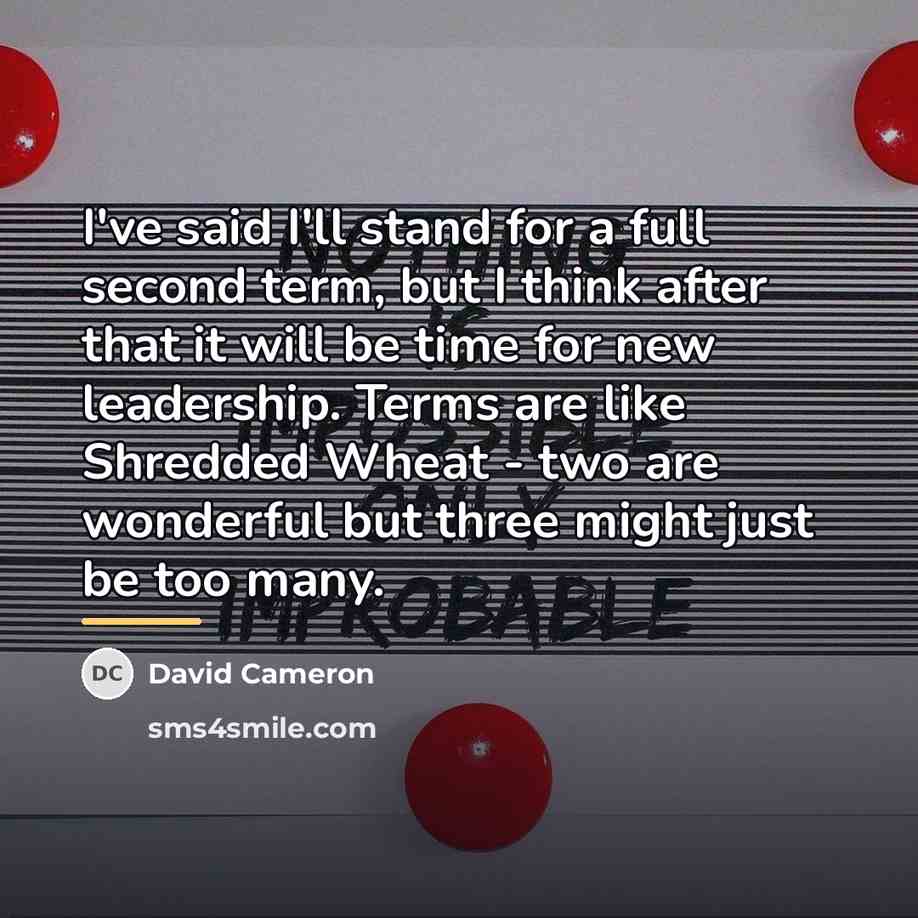 “I've said I'll stand for a full second term, but…” quote by David Cameron