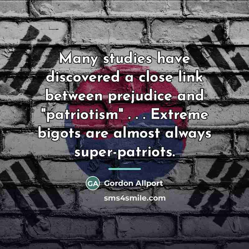 “Many studies have discovered a close link between prejudice and…” quote by Gordon Allport