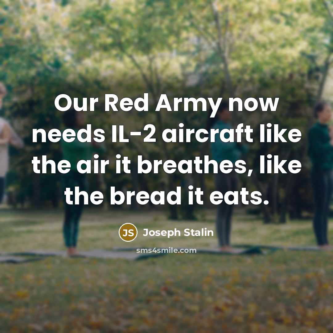 “Our Red Army now needs IL-2 aircraft like the air…” quote by Joseph Stalin