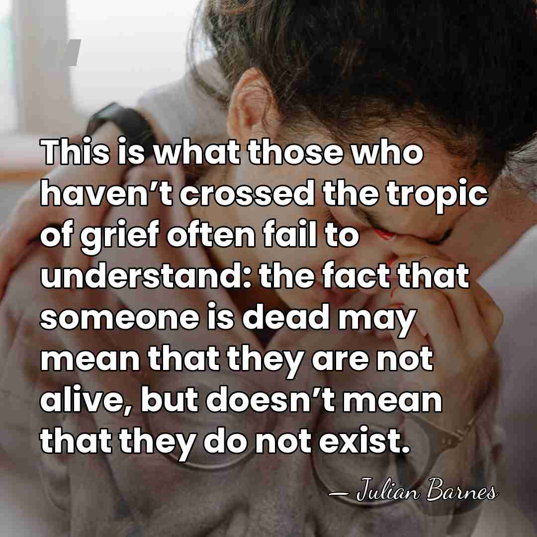 This is what those who haven’t crossed the tropic of grief often&hellip; - Julian Barnes