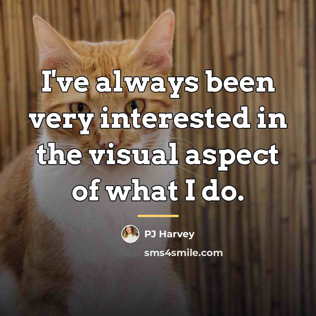 “I've always been very interested in the visual aspect of…” quote by PJ Harvey